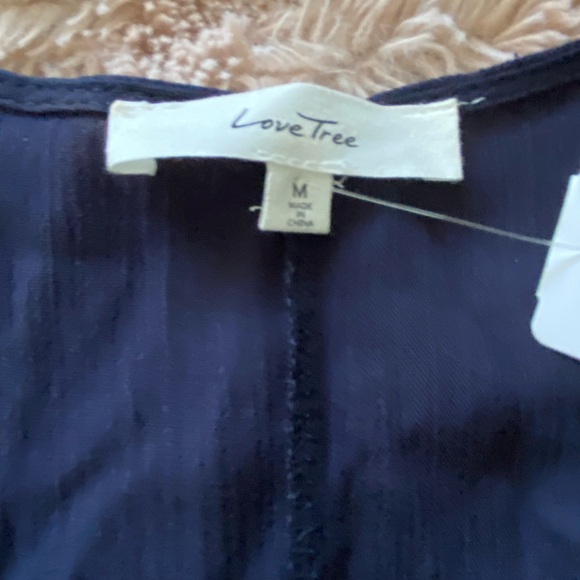 Love Tree Maxi Dress/Romper - Navy Blue - Picture 2 of 3